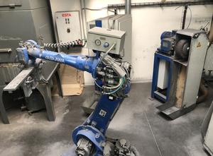 KRUGMANN robotic grinding & polishing cell RSPA-80.1.3.LB (2014) with 2× Yaskawa Motoman MS80W (DX100) **incl. ESTA extraction**